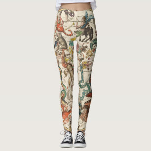Legging Mapa de Estrelas do Céu Celestial Zodiac