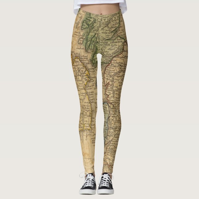 Legging Mapa de Scotland e de Ireland (Frente)