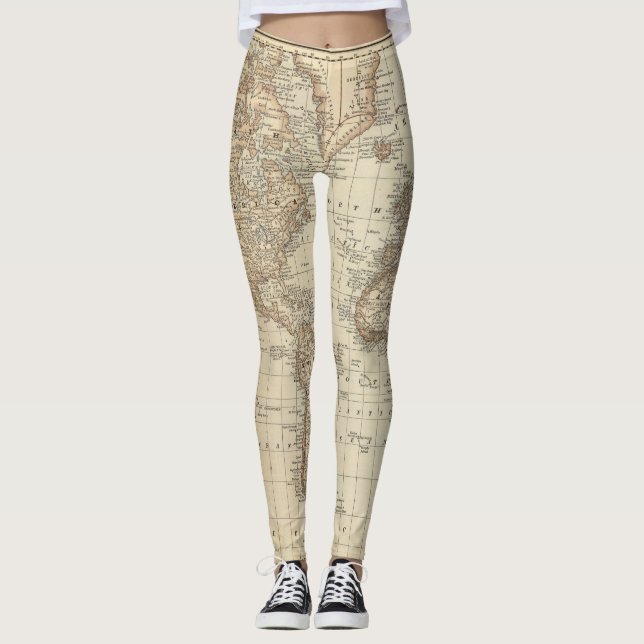 Legging Mapa do mundo (Frente)