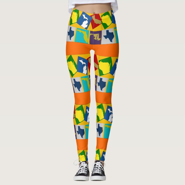 LEGGING MAPAS DOS EUA (Frente)