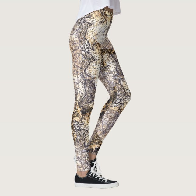 Legging Mapas inclinados (Direita)