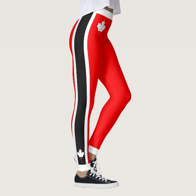 Legging Mapeamento Branco Canadense com Lados Brancos Pret (Direita)