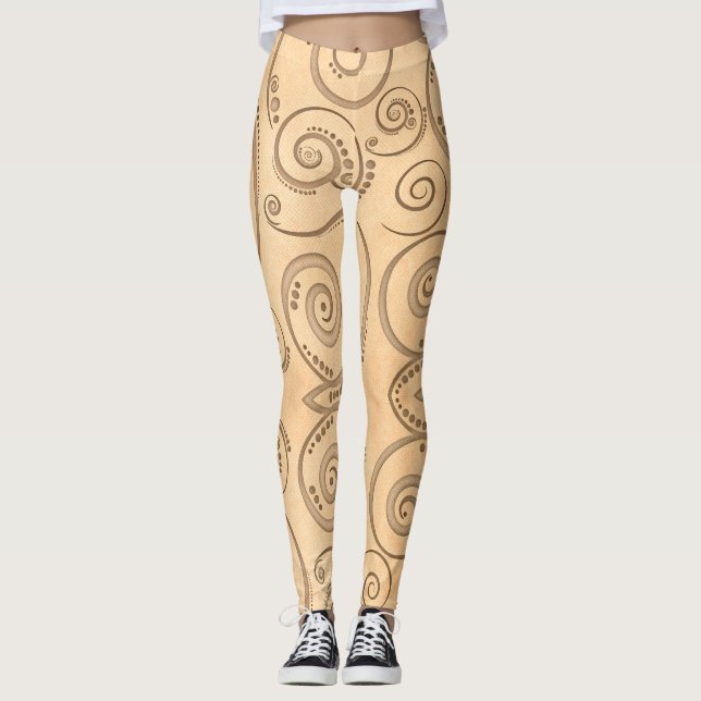Legging Maple Leaf Seamless Pattern (Frente)