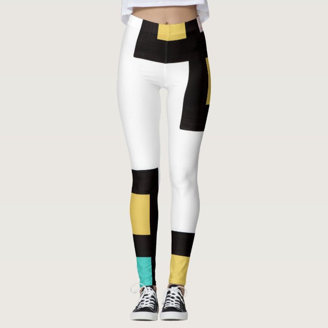 Legging 【mapper #4】レギンス　抽象画　モダン　レトロ (Frente)