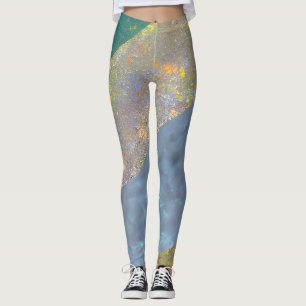 Legging Mar Absorto Ondas Fragmentadas 16