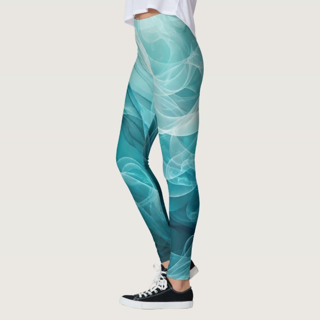 Legging Mar Azul Turquesa Sonho Giratório (Esquerda)