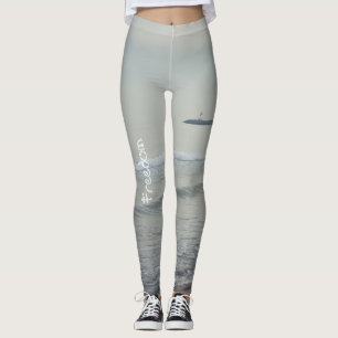 Legging Mar frio e tranquilo no dia de inverno