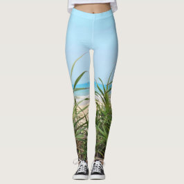 Legging mar, praia, palma, natureza, verão, árvore, tropic