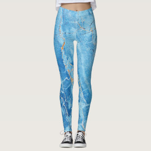 Legging Marble Elegance: Superfície Texturizada Natural.