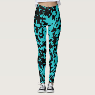 Legging Marble Granite Textura Azul