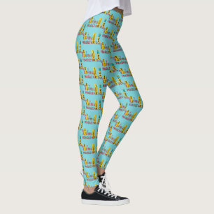 Legging Marcação FRÁGIL legal rasgada com caracteres chine