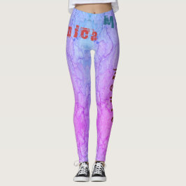 Legging Marcas de Nome Personalizadas
