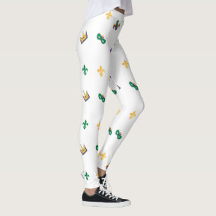 Legging Mardi Gras Carnaval de Fleur de Lis Diamond Harleq