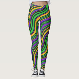 Legging Mardi Gras Carnaval Roxo Dourado e Verde