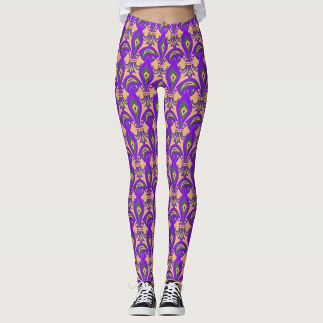 Legging Mardi Gras Fleur de Lis (Frente)