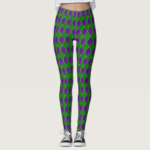 Legging Mardi Gras Leggings, Diamond Harlequin Jester