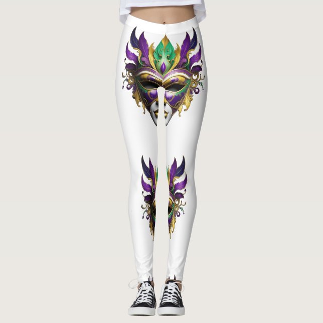 Legging Mardi Gras Mask Thunder_Cove (Frente)