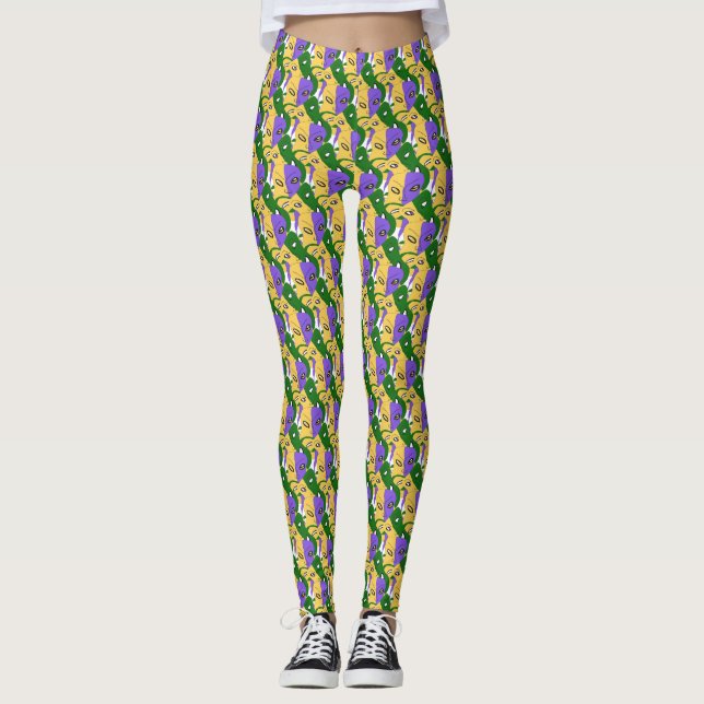 Legging Mardi Gras - Trágica Máscara de BD (Frente)