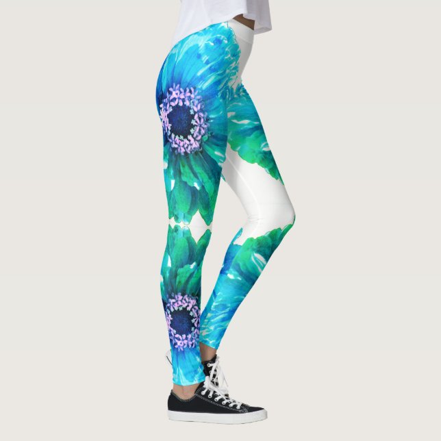 Legging Margarida Azul Teal (Direita)