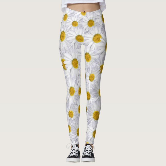 Legging margarida branca (Frente)