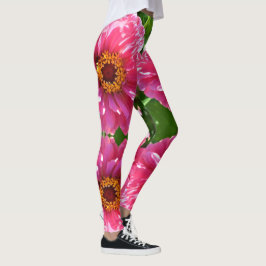 Legging Margarida de mãe floral rosa elegante