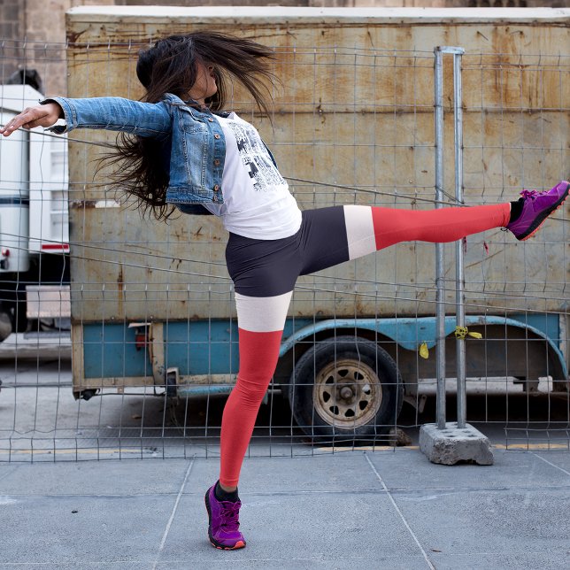 Legging Marinho Azul Com Pernas Vermelhas (Criador carregado)