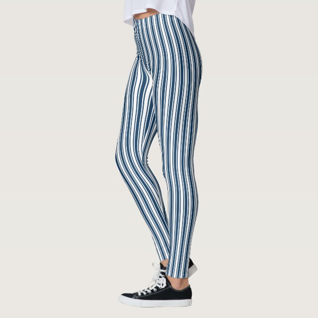 Legging Marinho azul e faixas brancas de doces (Esquerda)