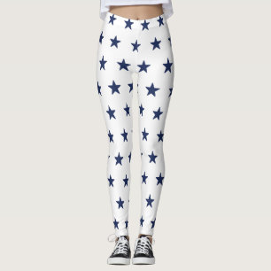Legging Marinho Blue and White American Flag Inspirado