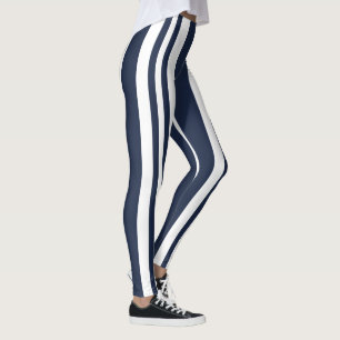Legging Marinho Blue White Stripes