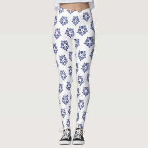 Legging Marinho branco plano de fundo branco azul