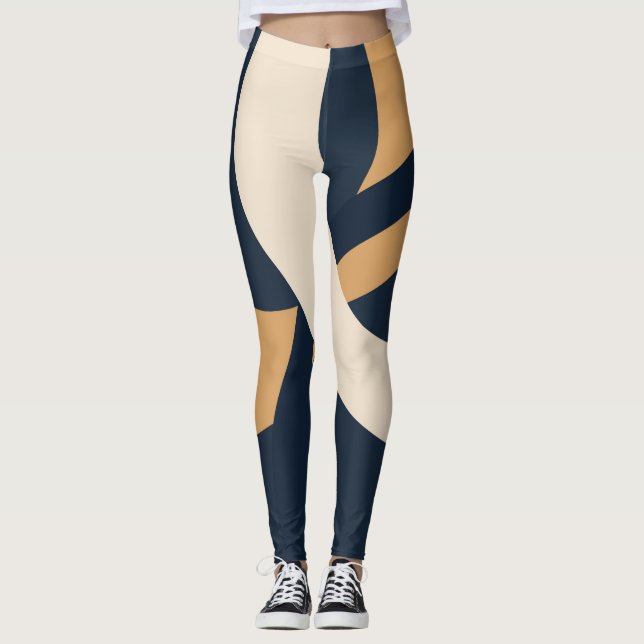 Legging Marinho e Dourado III (Frente)