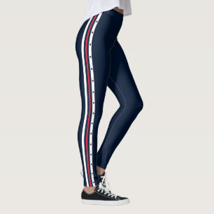 Legging Marinho Profundo Vermelho Vermelho Vermelho de Fen