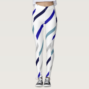 Legging Marinho Real Azul E Cinza, Branco, De Estirpe Aces
