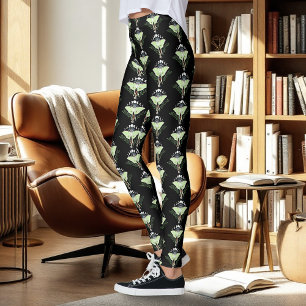Legging Mariposa Lunar Etérea Verde Mística Celestial