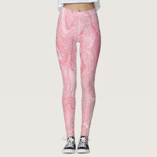 Legging Mármaco Cinza de Coral Rosa Cinza Esmagado