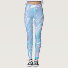 Legging Mármore azul mindinho