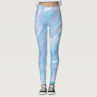 Legging Mármore azul mindinho