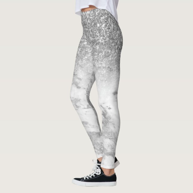 Legging Mármore branco e ombre brilhante (Esquerda)