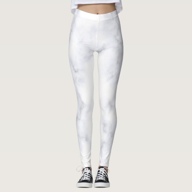 Legging Mármore Branco hipster  (Frente)