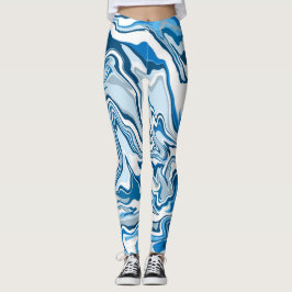 Legging Mármore de Fluido Digital Azul
