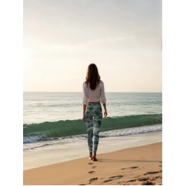 Legging Mármore de Ondas do Oceano