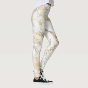 Legging Mármore Dourado de Cinzas Brancas Elegante