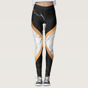 Legging Mármore Preto e Branco
