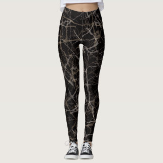 Legging Mármore Preto Elegante e Textura de Pedra Mal-humo