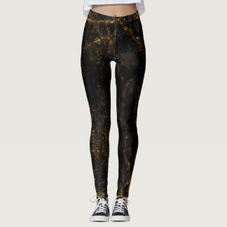 Legging Mármore preto, veias ouros, textura.