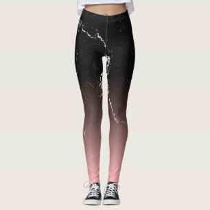 Legging Mármore rosa e preto
