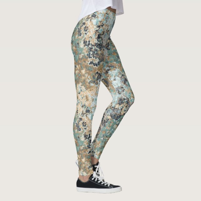 Legging Mármore Verde, Azul e Turquesa (Direita)