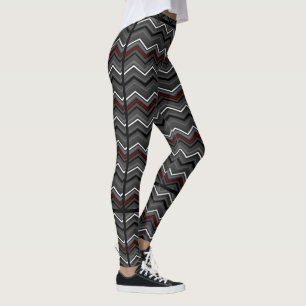 Legging Maroon Zig Zag com Striping preto...APS