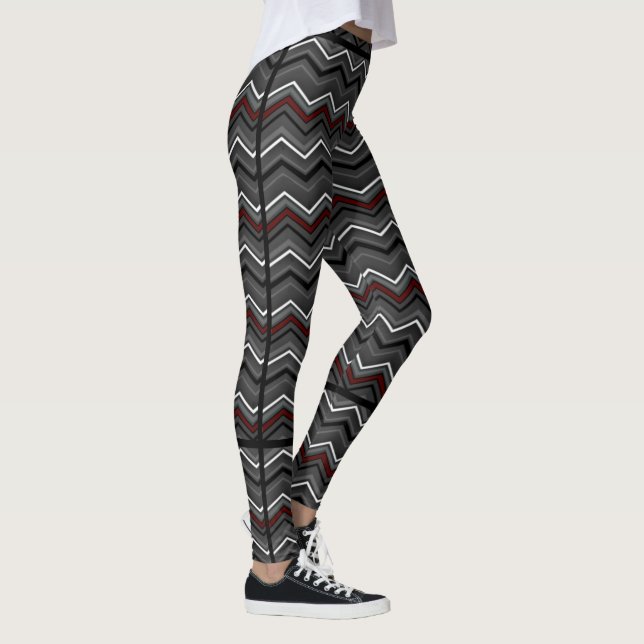 Legging Maroon Zig Zag com Striping preto...APS (Direita)