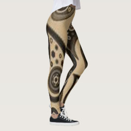 legging marrom preto paisley